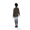 人物模型带骨骼-角色人体-女人-VR/AR模型-3D城