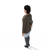 人物模型带骨骼-角色人体-女人-VR/AR模型-3D城