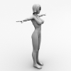 很漂亮的m-角色人体-角色-VR/AR模型-3D城