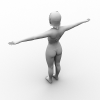 很漂亮的m-角色人体-角色-VR/AR模型-3D城
