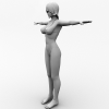 很漂亮的m-角色人体-角色-VR/AR模型-3D城