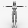 很漂亮的m-角色人体-角色-VR/AR模型-3D城