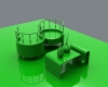 A couple of chair-建筑-设施-工业CAD模型-3D城