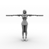 双刀女-角色人体-角色-VR/AR模型-3D城
