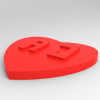 Initialed Heart Ornament-袖珍&收藏-3D打印模型-3D城