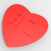 Initialed Heart Ornament-袖珍&收藏-3D打印模型-3D城
