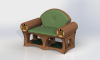 Craftsman Style Loveseat-建筑-客厅-工业CAD模型-3D城