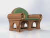 Craftsman Style Loveseat-建筑-客厅-工业CAD模型-3D城