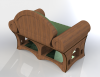 Craftsman Style Loveseat-建筑-客厅-工业CAD模型-3D城