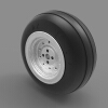 nose-landing-gear-tire-飞机-飞机部件-工业CAD模型-3D城