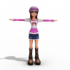 卡通女孩-角色人体-角色-VR/AR模型-3D城