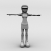 卡通女孩-角色人体-角色-VR/AR模型-3D城