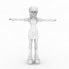卡通女孩-角色人体-角色-VR/AR模型-3D城
