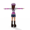 卡通女孩-角色人体-角色-VR/AR模型-3D城