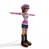 卡通女孩-角色人体-角色-VR/AR模型-3D城