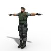 特工男-角色人体-男人-VR/AR模型-3D城