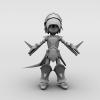 卡通战士-角色人体-角色-VR/AR模型-3D城
