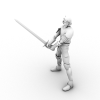 男战士-角色人体-角色-VR/AR模型-3D城