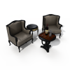 桌椅组合-家居-桌椅-VR/AR模型-3D城
