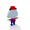 马里奥-角色人体-角色-VR/AR模型-3D城