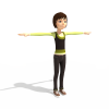 小女孩-角色人体-角色-VR/AR模型-3D城