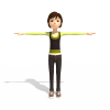 小女孩-角色人体-角色-VR/AR模型-3D城