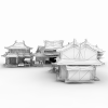 大唐无双建筑物-建筑-古建筑-VR/AR模型-3D城