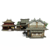 大唐无双建筑物-建筑-古建筑-VR/AR模型-3D城