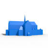 新教堂，水坝广场，阿姆斯特丹-艺术-3D打印模型-3D城