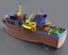 The battleship-军事-军舰-工业CAD模型-3D城
