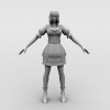 女仆-角色人体-角色-VR/AR模型-3D城