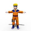 火影忍者鸣人-角色人体-角色-VR/AR模型-3D城