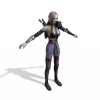 女战士-角色人体-角色-VR/AR模型-3D城