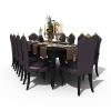 餐桌椅组合-建筑-餐厅-VR/AR模型-3D城