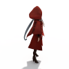 红衣女-角色人体-角色-VR/AR模型-3D城