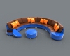 Round sofa-建筑-家具-工业CAD模型-3D城