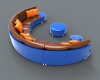 Round sofa-建筑-家具-工业CAD模型-3D城
