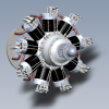 9 Cylinder Radial Engine by Roland Schwarz-汽车-汽车部件-工业CAD模型-3D城