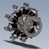 9 Cylinder Radial Engine by Roland Schwarz-汽车-汽车部件-工业CAD模型-3D城