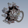9 Cylinder Radial Engine by Roland Schwarz-汽车-汽车部件-工业CAD模型-3D城