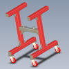 Adjustable Stand On Wheels-工业设备-机器设备-工业CAD模型-3D城
