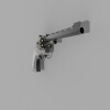 Revolver Gun-军事-武器-工业CAD模型-3D城