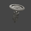 Engine Alfa Romeo Boxer Assieme Crankshaft - Flywheel-工业设备-零部件-工业CAD模型-3D城