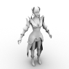 白发晚礼服版春丽-角色人体-角色-VR/AR模型-3D城