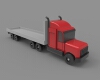 flat-bed-semi-文体生活-玩具-工业CAD模型-3D城