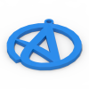 血字的符号吊坠 -首饰-3D打印模型-3D城