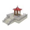 凉亭-建筑-基础设施-VR/AR模型-3D城