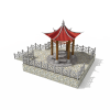 凉亭-建筑-基础设施-VR/AR模型-3D城