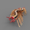 centipede-millipede-sheet-metal-puzzle-metalcraftdesign-3d-model-puzzle-insect-文体生活-玩具-工业CAD模型-3D城