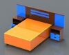 The bed-建筑-家具-工业CAD模型-3D城